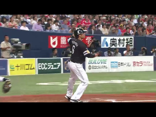 【首位攻防戦】3回表 ホークス吉村 4号ソロホームランで反撃開始!! 2014/9/18 Bs-H