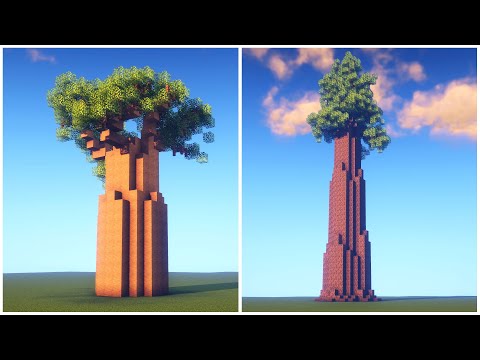 , title : 'Large Custom Trees | Baobab & Sequoia | Minecraft Tutorial'