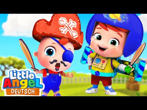 Wir verkleiden uns | Kinderlieder mit Klein Joni | Little Angel Deutsch
