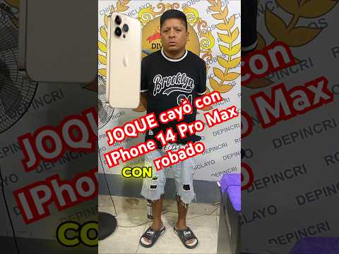 Edwin Chavesta Espinoza detenido con celular robado. #chiclayo #lambayeque #police #iphone #apple