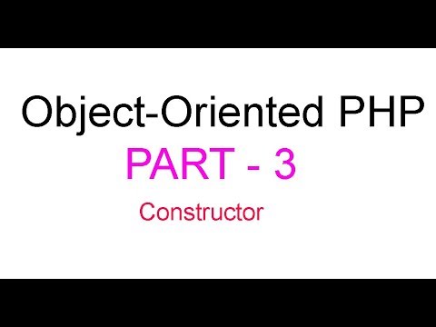 Object Oriented Php Bangla Tutorial Part 3constructor