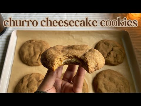 Churro Cheesecake Cookies ♡ a quiet bake with me
