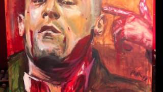 Portrait Painting De Niro Taxi Driver (alla prima)