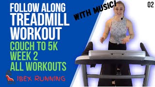 COUCH TO 5K | WEEK 2 - ALL WORKOUTS | Treadmill Follow Along! #IBXRunning #C25K