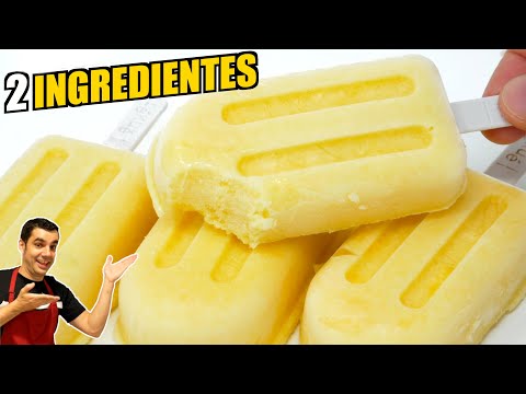 🍧🍡 Cómo hacer PALETAS DE MANGO con solo 2 INGREDIENTES y en 1 MINUTO | Helado casero saludable