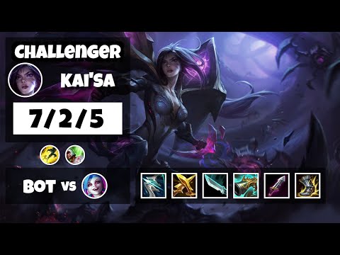 Kai'Sa vs Jinx KOREAN Challenger BOT (7/2/5) - v11.6