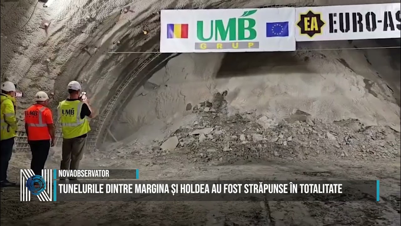 Tunelurile dintre Margina și Holdea au fost străpunse în totalitate