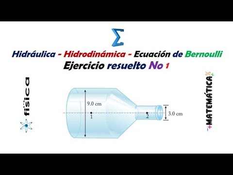 Ecuación de Bernoulli - Ejercicio resuelto No 1 - Hidrodinámica - Hidráulica