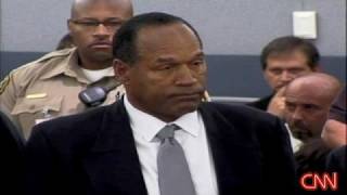 OJ Simpson : GUILTY !  - OJ reacts as he hears the jury verdict