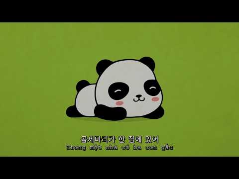 Học tiếng hàn qua bài hát : ba con gấu -곰 세 마리