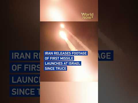 Iran releases footage of first missile launches at Israel since truce