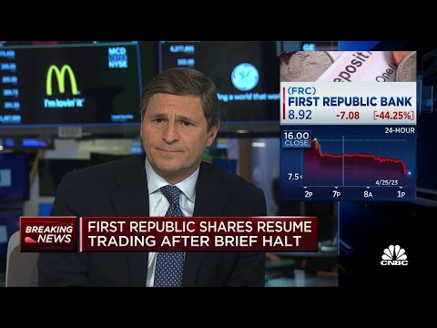 First Republic shares resume trading after brief halt