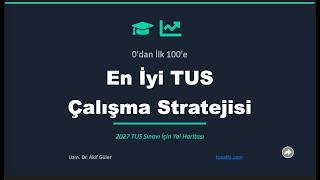 Sıfırdan İlk 100'e En İyi TUS Çalışma Stratejisi (KEŞKE BANA BUNU DÖNEM5'TE ANLA