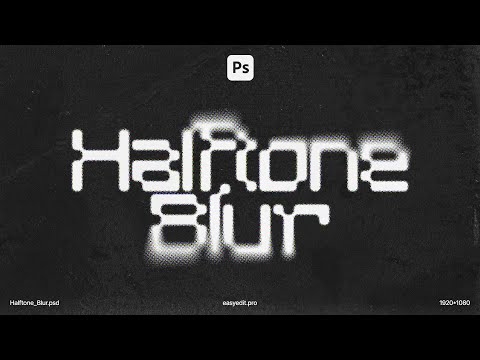 Recreate this Halftone Blur Text Effect in Photoshop!