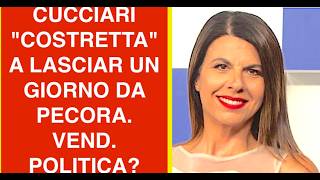 GEPPY CUCCIARI "COSTRETTA" A LASCIAR UN GIORNO DA PECORA.  VEND. POLITICA PER IL CASO SANGIULIANO?