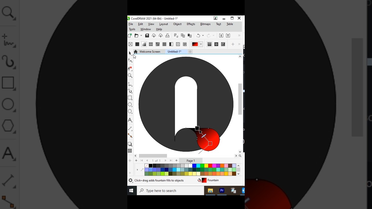 Creative Q Logo Design in CorelDRAW #shorts #coreldraw #youtube #coreldrawlogodesign