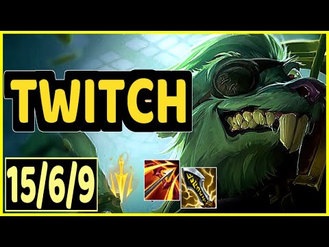 TWITCH VS MISS FORTUNE - 15/6/9 KDA ADC GAMEPLAY