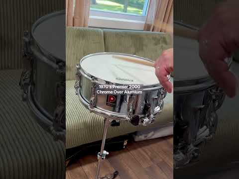 Vintage Premier 2000 Flo-Beam 5x14 Snare Drum — Chrome Over Aluminium (COA), Made in England (Video Demo) image 17