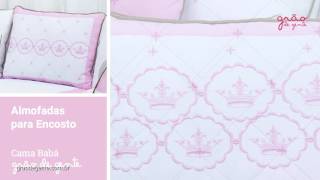 Kit Cama Babá Elegance Coroa Rosa | Ref: 59135