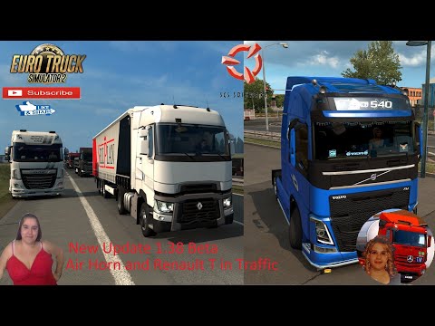 Euro Truck Simulator 2 SCS Software News 1.38 Open Beta: Roof Horns and Renault Range T in Traffic