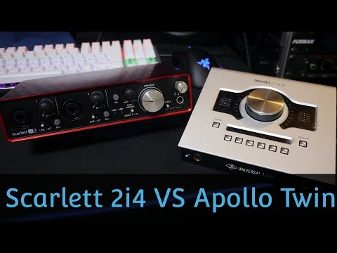 Scarlett 2i4 G2 VS Apollo Twin Audio Interface guitar 比較