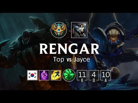 Rengar Top vs Jayce - KR Challenger Patch 8.21