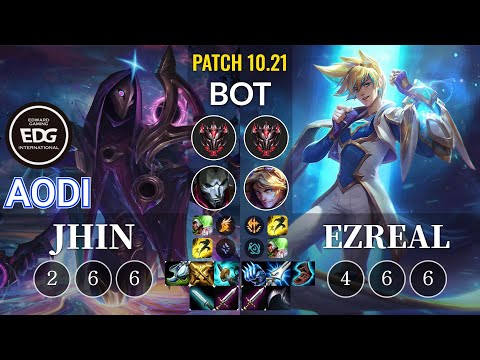 EDG Aodi Jhin vs Ezreal Bot - KR Patch 10.21