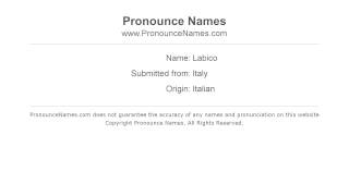 How to pronounce Labico