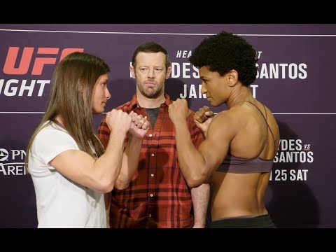 Hannah Cifers vs. Angela Hill - Weigh-in Face-Off - (UFC Fight Night: Blaydes vs. dos Santos)