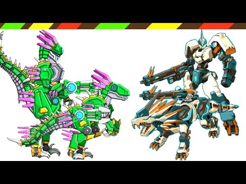 Velociraptor Rex + Scorn Frenzy Supermechs - Dino Robot War | DCTE VN
