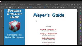 BSG Master Class-Business Strategy Game 2022, Players Guide Analysis
