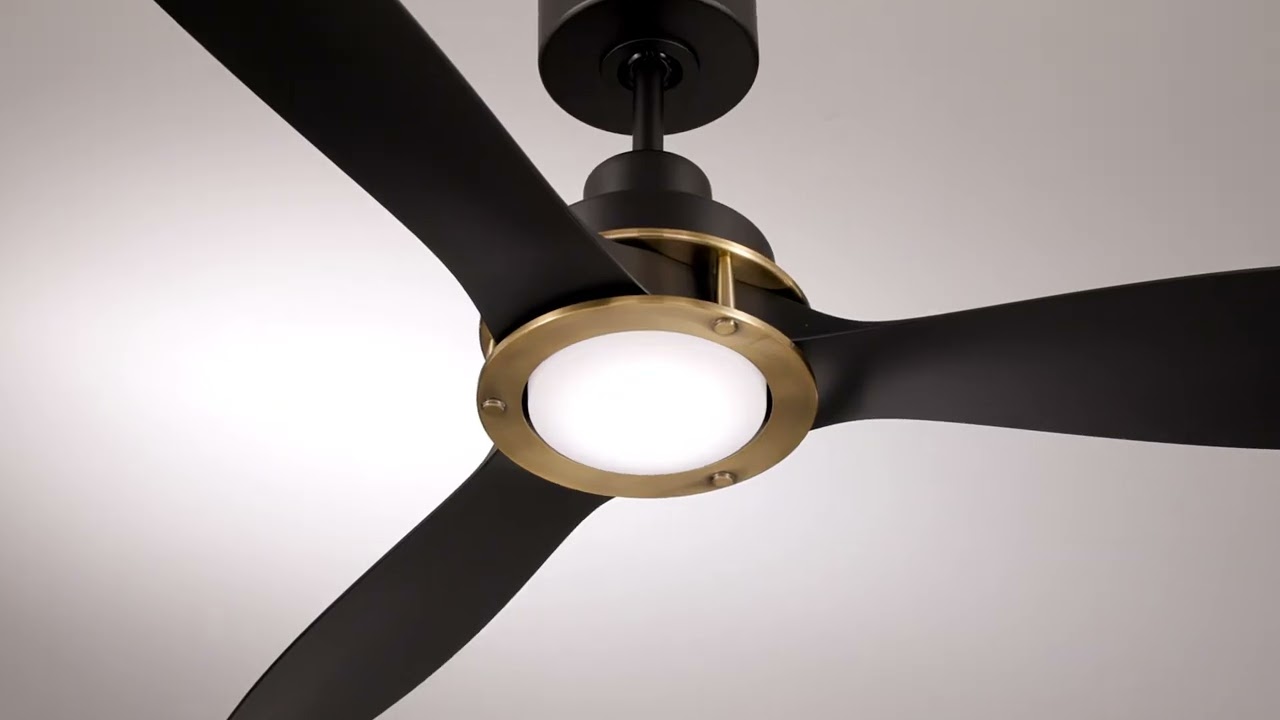 Video 1 Watch A Video About the Casa Vieja Veyron Matte Black Damp Rated Ceiling Fan with Remote