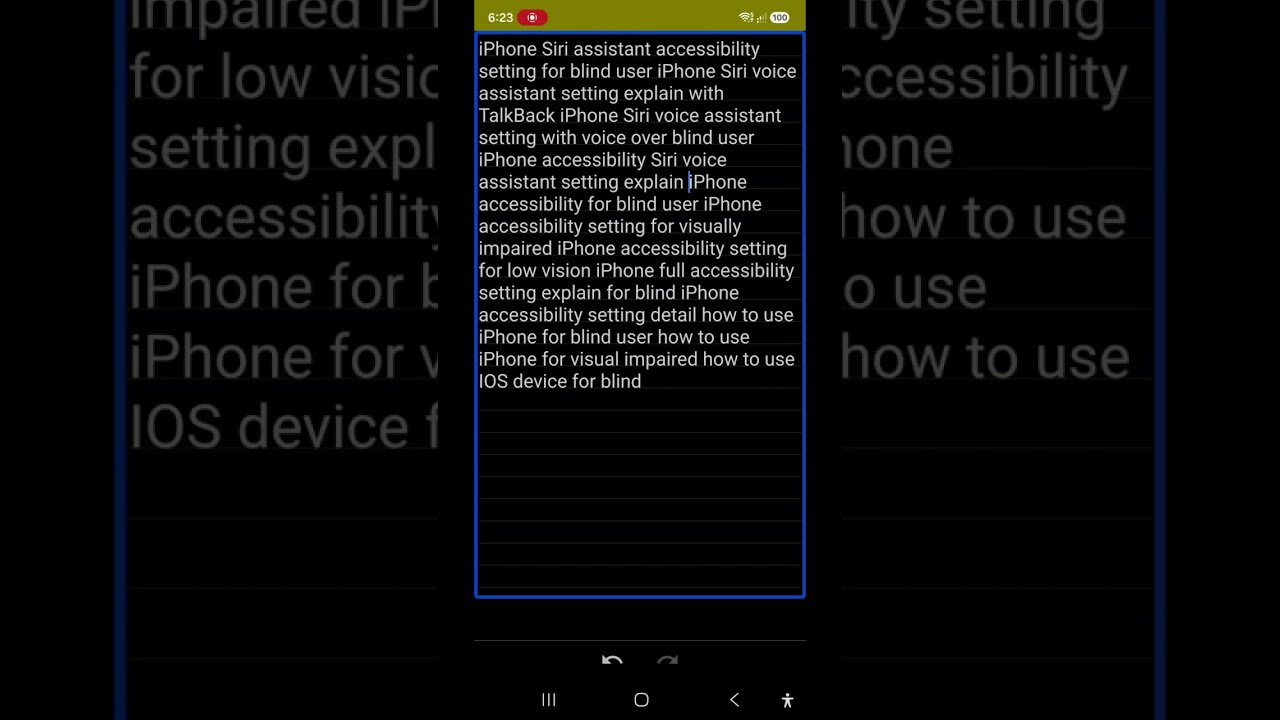Siri voice assistant Latest accessibility setting for blind useful shortcut with voice over