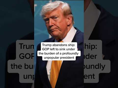 Trump abandons ship: GOP left to sink under the burden of a profoundly unpopular president