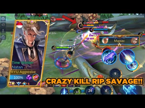 5 MENIT 15 KILL RIP SAVAGE!! NATAN AGGRESIVE VERY BROKEN - BUILD TOP 1 GLOBAL NATAN | MOBILE LEGENDS