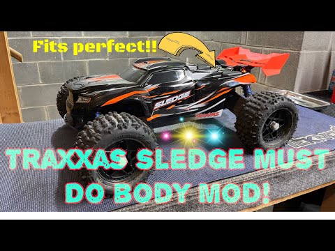 Traxxas sledge Body MOD No more body flying￼ off.￼