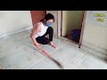 Tumpa Vlog The Desi Girl Floor Cleaning By Hand To Hand Desi Girl Work At Home HD