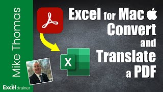 Excel for Mac - How to Import a PDF (Including BONUS Tip: Translating a PDF!) - all for FREE!