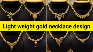 Light weight gold necklace design #goldjewellery #goldnecklace #goldnecklacedesign #goldnecklacedes