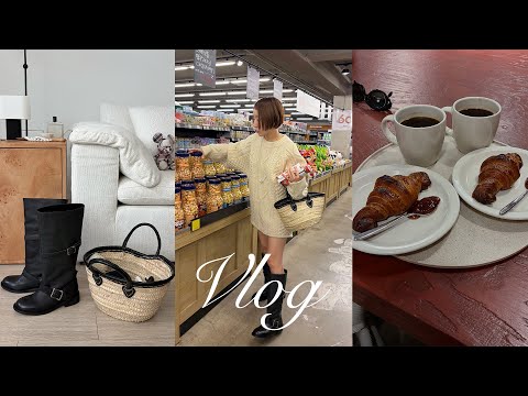 Vlog. Fall Shopping Haul📚Visiting Yeonhui-dong shops and going to Pour Out☕️ My new favorite chia...