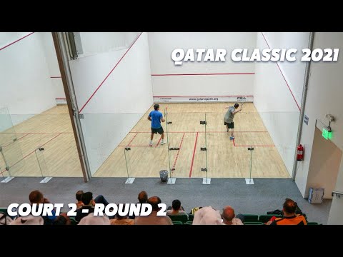 LIVE SQUASH: Qatar Classic 2021 - Rd 2 - Court 2