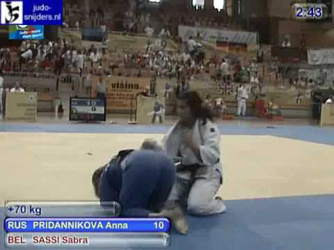Judo 2009 Koper: Pridannikova (RUS) - Sassi (BEL) [ 70kg].