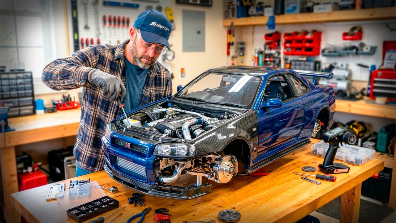 MAN BUILDS a Massive and Ultra-Detailed NISSAN GT-R34 REPLICA | Assembly & Run