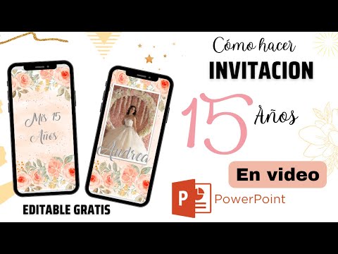 ✅Como hacer invitacion de 15 AÑOS ANIMADA en Powerpoint