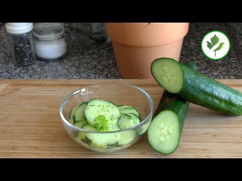 Gurkensalat mit Dill ganz einfach selber machen