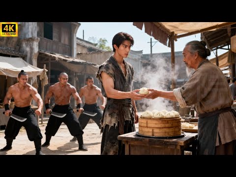 A bully harasses a boy selling buns—turns out he’s a Tai Chi master, instantly striking back!