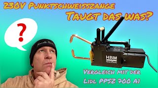 Punkschweißzange 230V macht das Sinn - vergleich mit dem Lidl Gerät - Werkzeugtest - Spotwelder