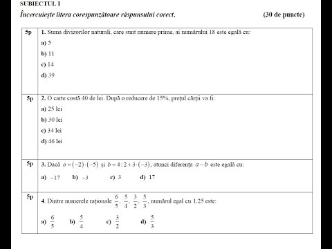 Simulare Evaluare Nationala 2022 - Rezolvare Subiect ISJ Iasi