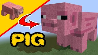 Minecraft Pig, Mob Build, Minecraft Statue, Minecraft Pig Statue - Bedrock, Java, Zu-Wii-Mama