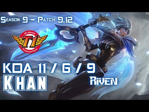 SKT T1 Khan RIVEN vs JAX Top - Patch 9.12 KR Ranked